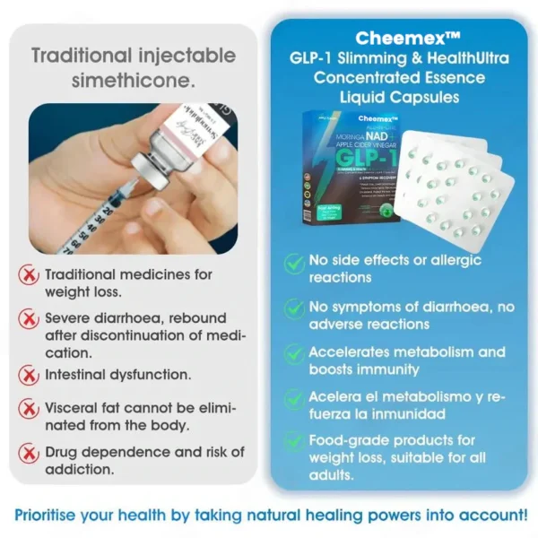 [Official Authorized Store] Cheemex™ GLP-1 Slimming & Health Ultra Concentrated Essence Liquid Pearls – NAD+ Moringa & ACV (✅speedy, long-lasting, addressing diabetes, obesity, and cardiovascular diseases) – ⚡Developed by the Obesity Society