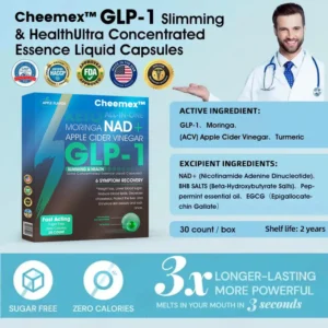 [Official Authorized Store] Cheemex™ GLP-1 Slimming & Health Ultra Concentrated Essence Liquid Pearls – NAD+ Moringa & ACV (✅speedy, long-lasting, addressing diabetes, obesity, and cardiovascular diseases) – ⚡Developed by the Obesity Society