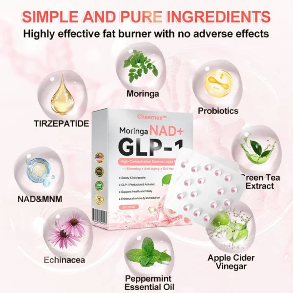 Official Authorized Store – Cheemex™ GLP-1 High-Concentration Liquid Pearls –NAD+ • Moringa • HCA(Weight Loss, Anti-Aging, Gut & Immune Support, Blood Sugar Balance, Heart & Brain Health) ⚡Developed by Experts in Metabolic & Cardiovascular Science