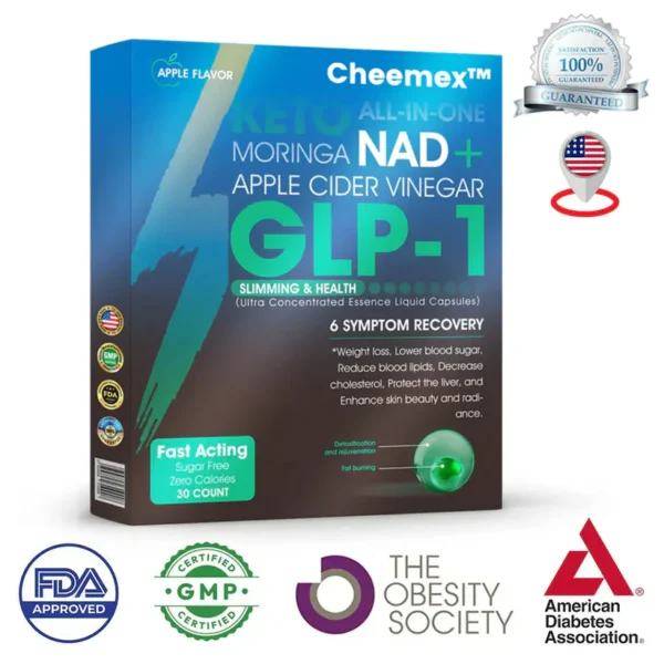[Official Authorized Store] Cheemex™ GLP-1 Slimming & Health Ultra Concentrated Essence Liquid Pearls – NAD+ Moringa & ACV (✅speedy, long-lasting, addressing diabetes, obesity, and cardiovascular diseases) – ⚡Developed by the Obesity Society
