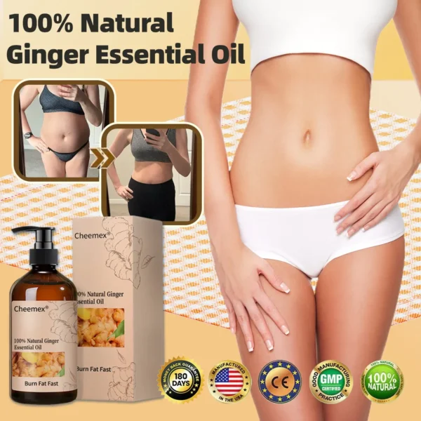 🔥 𝐂𝐥𝐢𝐧𝐢𝐜𝐚𝐥𝐥𝐲 𝐒𝐭𝐮𝐝𝐢𝐞𝐝 | 𝐎𝐟𝐟𝐢𝐜𝐢𝐚𝐥 𝐒𝐭𝐨𝐫𝐞 | Cheemex® 𝐆𝐢𝐧𝐠𝐞𝐫 𝐒𝐥𝐢𝐦𝐦𝐢𝐧𝐠 𝐎𝐢𝐥 – 🌿𝐁𝐞𝐥𝐥𝐲 𝐅𝐚𝐭, 𝐁𝐥𝐨𝐚𝐭𝐢𝐧𝐠, 𝐂𝐞𝐥𝐥𝐮𝐥𝐢𝐭𝐞, 𝐒𝐥𝐨𝐰 𝐌𝐞𝐭𝐚𝐛𝐨𝐥𝐢𝐬𝐦, 𝐋𝐲𝐦𝐩𝐡𝐚𝐭𝐢𝐜 𝐒𝐭𝐚𝐠𝐧𝐚𝐭𝐢𝐨𝐧 & 𝐌𝐨𝐫𝐞
